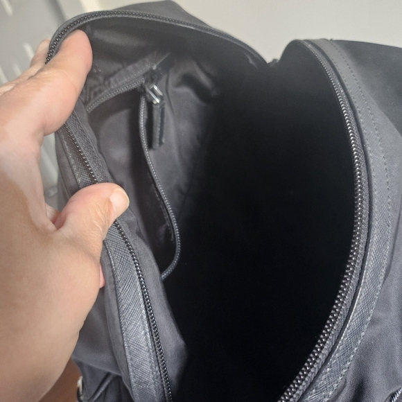 Prada Black Nylon Toiletry Bag with Logo Plaque - Picture 12 of 16